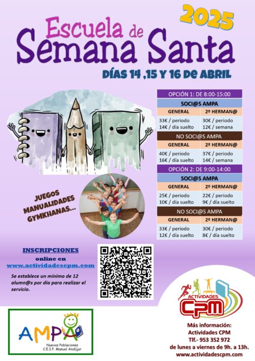 Escuela de Semana Santa 2025. CEIP MANUEL ANDUJAR