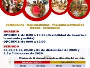 Escuela de Navidad 2025-2026. AMPA Nuevas Poblaciones CEIP Manuel Andújar