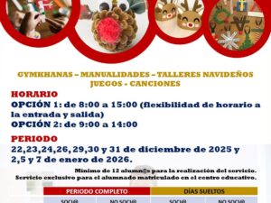 Escuela de Navidad 2025. CEIP Navas de Tolosa. Jaén. AMPA El Navas