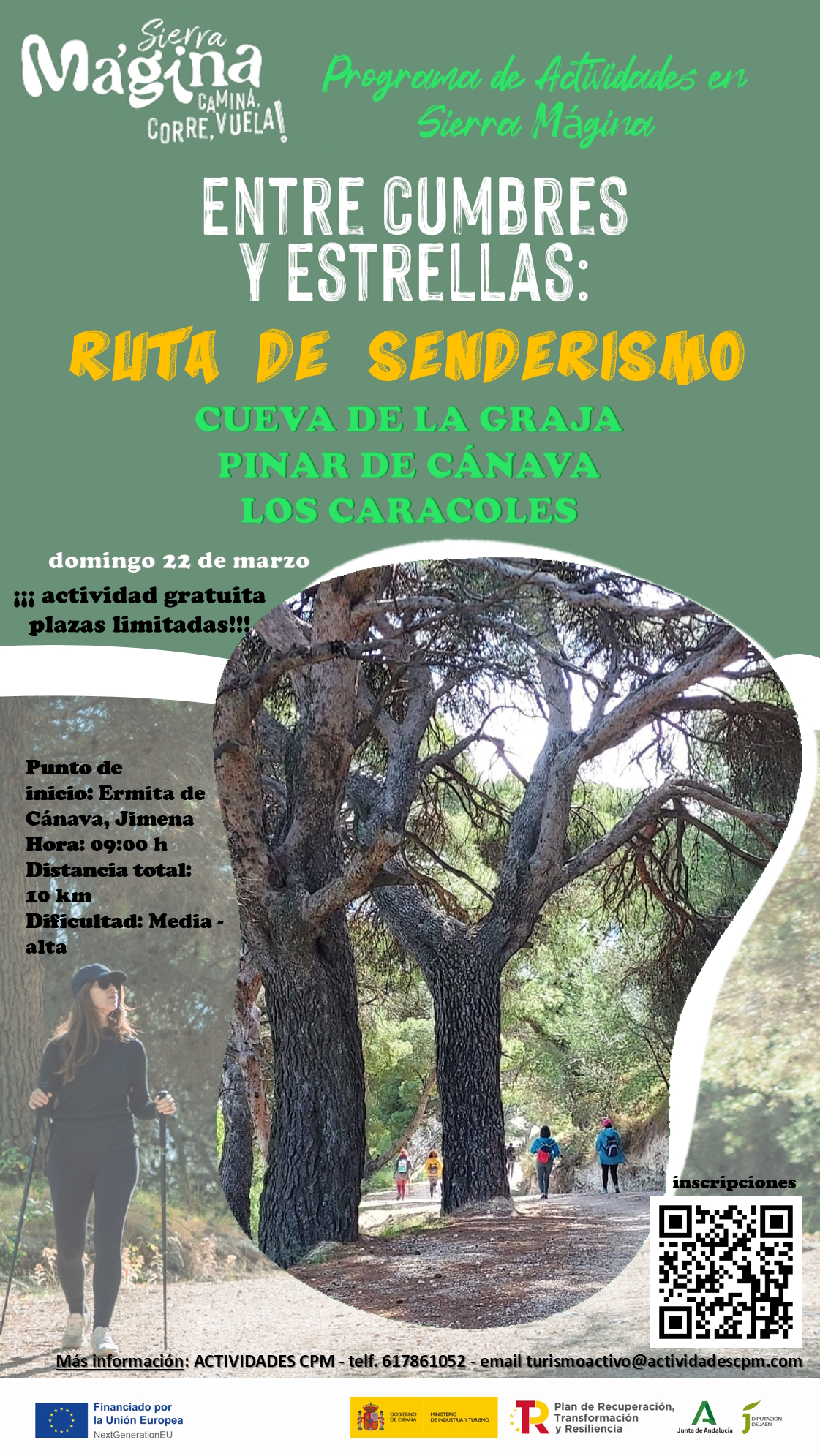 Ruta de senderismo Cueva de la Graja – Pinar de Cánava – Los Caracoles – Cruz de la Atalaya “Sierra Mágina, aventura y deporte de bajo impacto en la alta montaña de Andalucía”