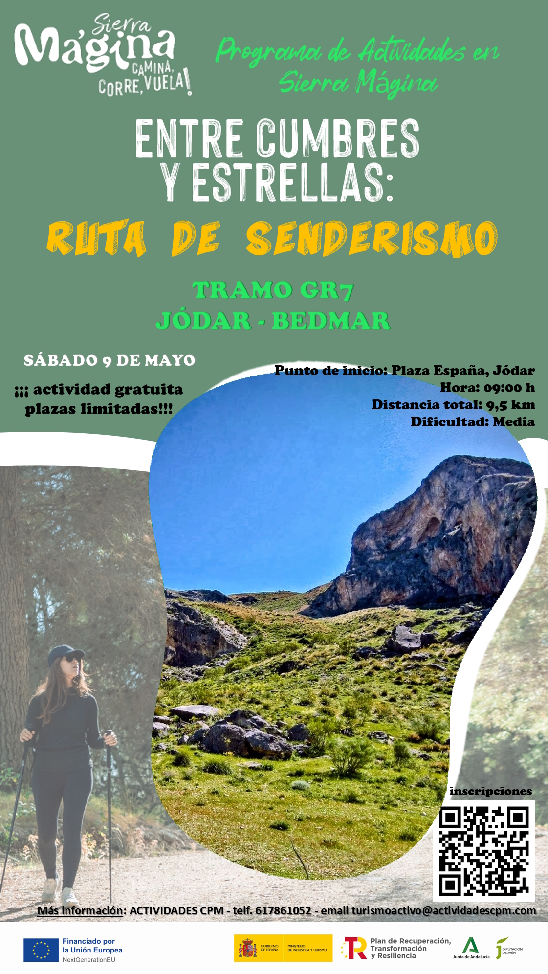Ruta de senderismo GR7 Tramo Jódar-Bedmar “Sierra Mágina, aventura y deporte de bajo impacto en la alta montaña de Andalucía”