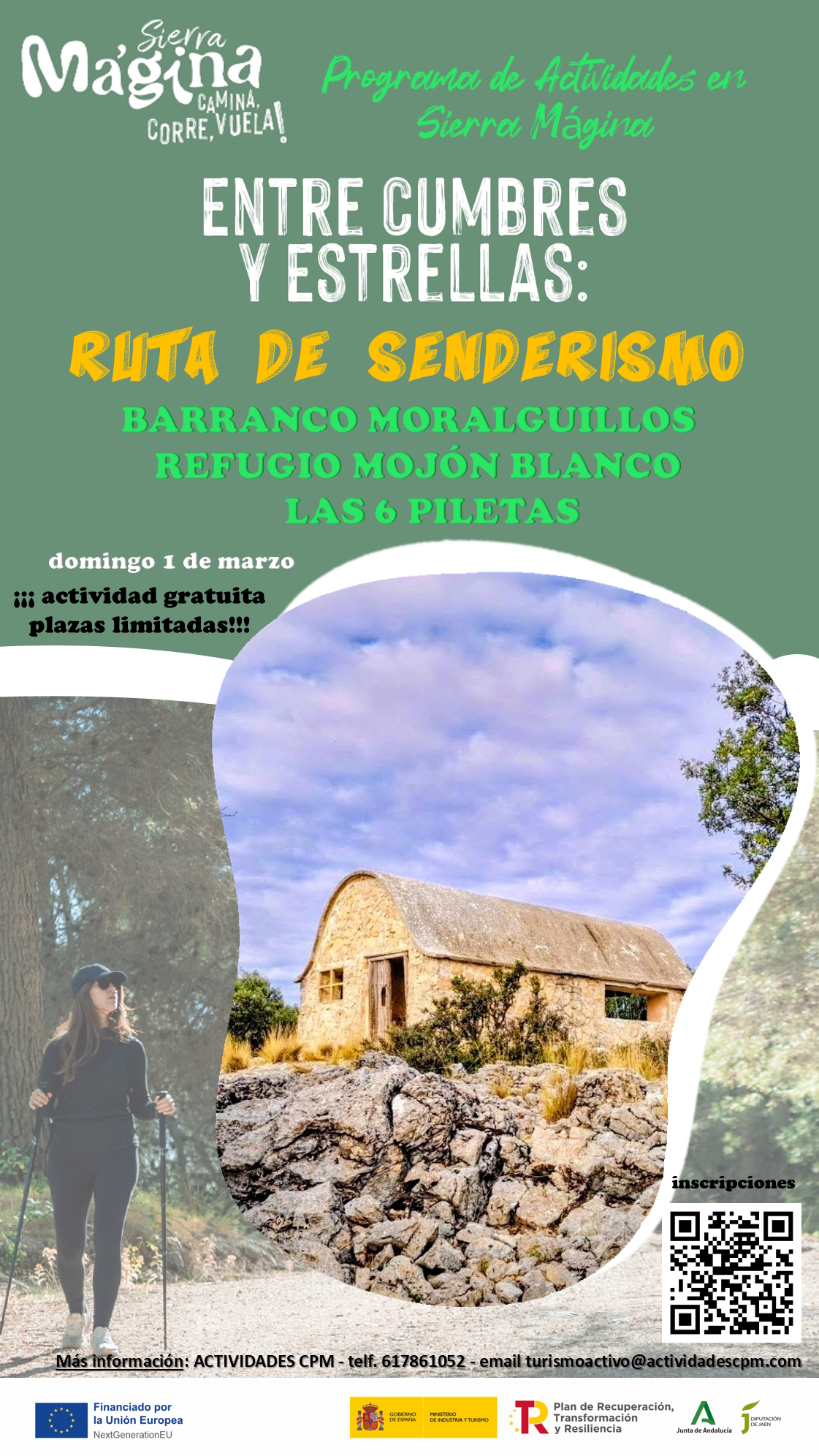 Ruta de senderismo: Barranco Moralguillos - Refugio Mojón Blanco. “Sierra Mágina, aventura y deporte de bajo impacto en la alta montaña de Andalucía”