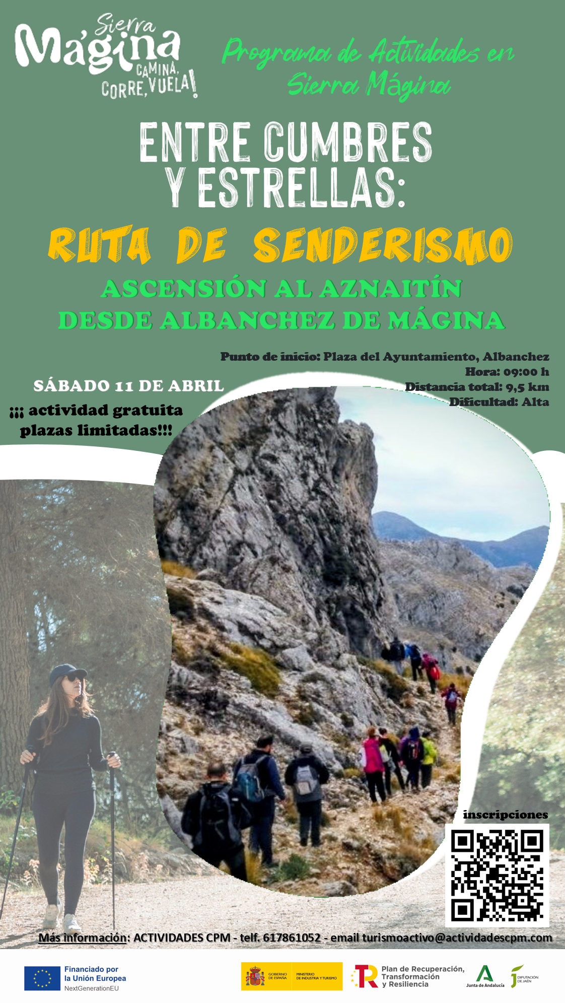 Ruta de senderismo Ascensión del Aznaitín desde Albanchez de Mágina “Sierra Mágina, aventura y deporte de bajo impacto en la alta montaña de Andalucía”