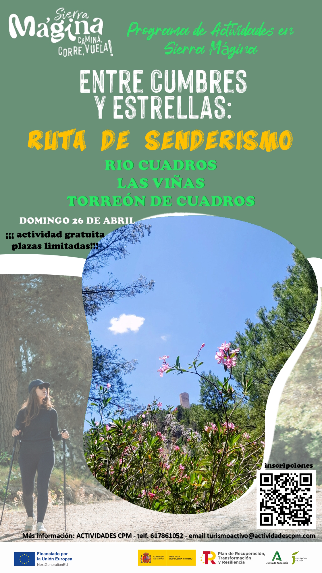 Ruta de senderismo: Río Cuadros - Las Viñas - Torreon. “Sierra Mágina, aventura y deporte de bajo impacto en la alta montaña de Andalucía”