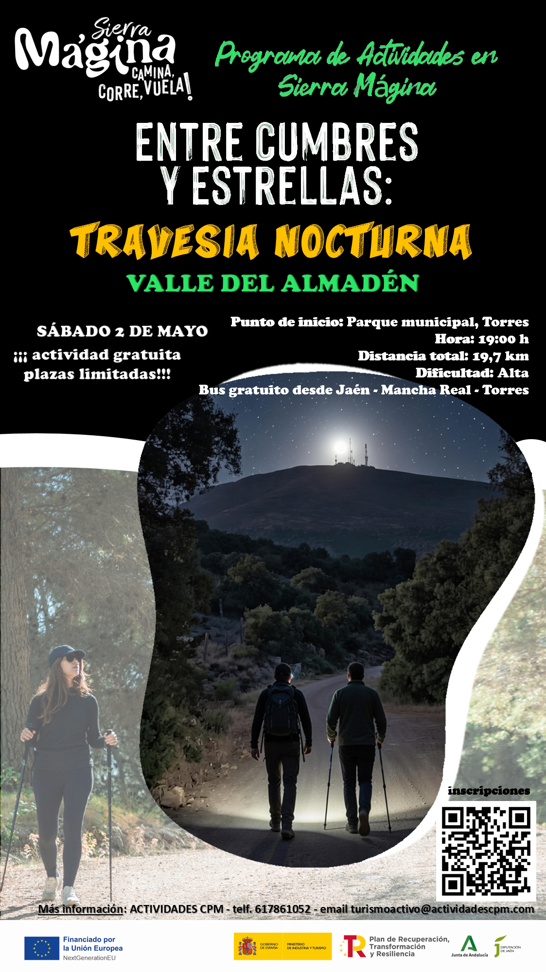 Travesía nocturna: Valle del Almadén “Sierra Mágina, aventura y deporte de bajo impacto en la alta montaña de Andalucía”