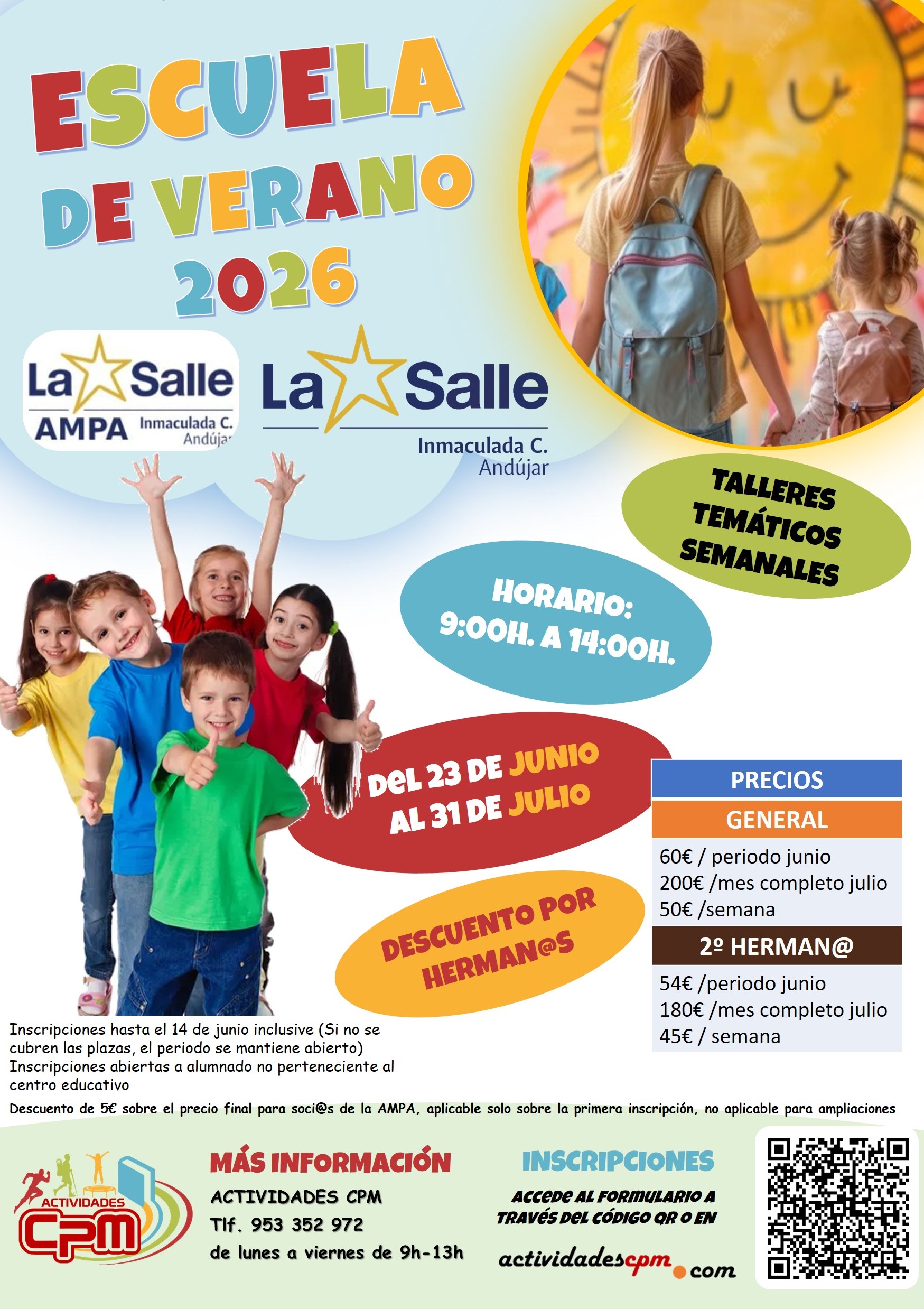 Escuela de Verano 2026. Colegio Inmaculada Concepción La Salle Andújar - Imagen 2