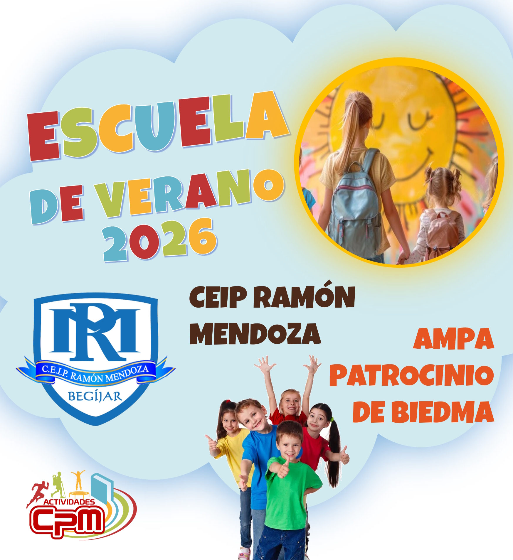 Escuela de Verano 2026. CEIP Ramón Mendoza AMPA Patrocinio de Biedma